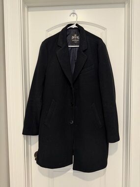 Express Men's Black Wool Pea Coat